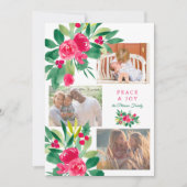 Frische Weihnachtswasserfarbe 3 Foto Schnee Karte (Vorderseite)