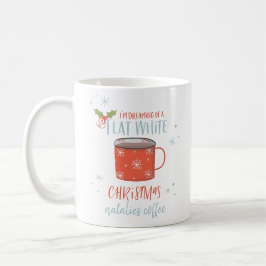 Frische weiße Kaffeeliebhaber Weihnachten Kaffeetasse (Links)