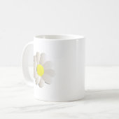 FRISCHE WEISSES GÄNSEBLÜMCHEN-BLUME, KAFFEETASSE (Vorderseite Links)