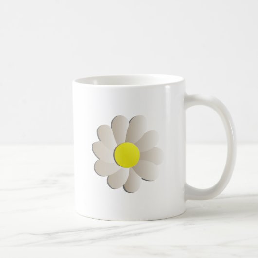 FRISCHE WEISSES GÄNSEBLÜMCHEN-BLUME, KAFFEETASSE (Rechts)