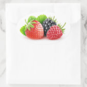 Frische Wildbeeren Ovaler Aufkleber (Tasche)