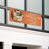 Frische Ziegenmilch für den Verkauf anpassen Banner (Äußeres Gebäude)