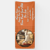 Frische Ziegenmilch für den Verkauf anpassen Banner (Vertikal)