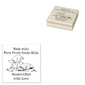Frische Ziegenmilch - handgefertigt mit Liebe Rubb Gummistempel (Stempel)