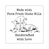 Frische Ziegenmilch - handgefertigt mit Liebe Rubb Gummistempel (Prägung)