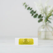 Frische Zitrone Mini Visitenkarte (Stehend Vorderseite)