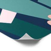 Frische Zitronen, Blätter Hintergrund. Handgezogen Poster (Ecke)
