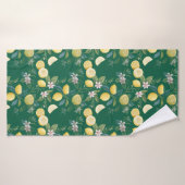 Frische Zitronen-Blumen-Botanik-Muster Badehandtuch (Badehandtuch)
