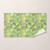 Frische Zitronen-Blumen-Botanik-Muster Badhandtuch Set (Handtuch)