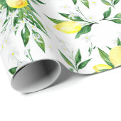 Frische Zitronen, Grüne Weinroute Mendrisiotto Geschenkpapier (Rolleneckpunkt)