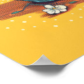 Frische Zitronen in einem rustikalen Korb Poster (Ecke)