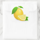 Frische Zitronen Quadratischer Aufkleber (Tasche)