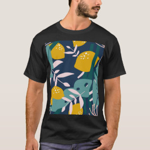 Frische Zitronen: Vintages Muster überlappen T-Shirt