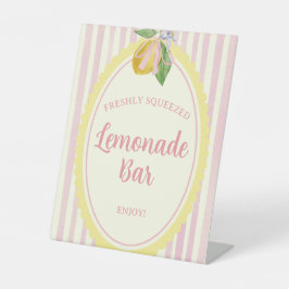 Frische Zitronenlimonade Bar Pink Lemon Party Sockelschild