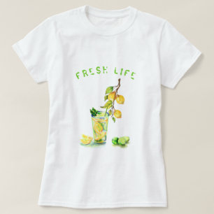 Frische Zitronensaft Cooles Getränk Lemonade Somm T-Shirt