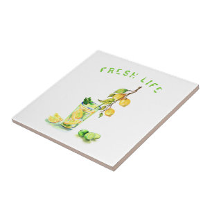 Frische Zitronensaft Cooles Getränk Lemonade Somme Fliese