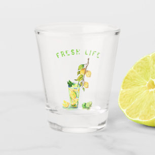 Frische Zitronensaft Cooles Getränk Lemonade Somme Schnapsglas