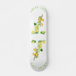 Frische Zitronensaft Cooles Getränk Lemonade Somme Skateboard