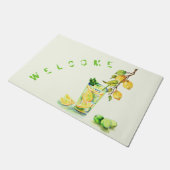 Frische Zitronensäfte Cooles Getränk Sommer Party  Fußmatte (Schrägansicht)