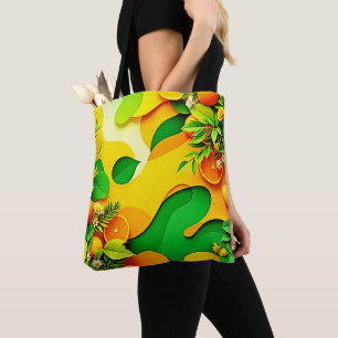 Frische Zitrus-Sommer-Vibes-Kunst Tasche