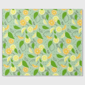 Frische Zitrusfrüchte. Geschenkpapier (Flach)