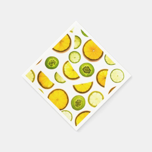 frische Zitrusfrüchte Serviette (Ecke)