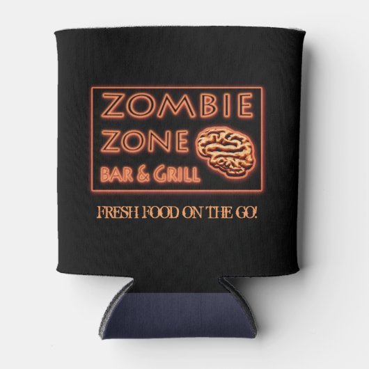 Frische Zombie-Lebensmittel auf unterwegs Dosenkühler (Vorderseite)
