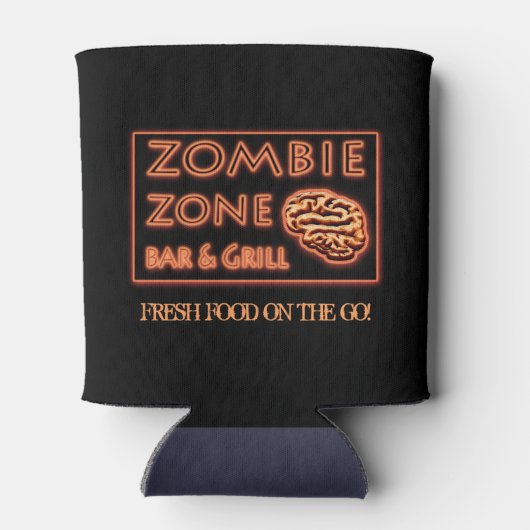 Frische Zombie-Lebensmittel auf unterwegs Dosenkühler (Rückseite)