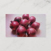 Frische Zwiebeln Visitenkarte (Rückseite)