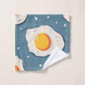 Frischeier auf blau badhandtuch set (Waschlappen)