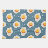 Frischeier auf blau geschirrtuch (Horizontal)