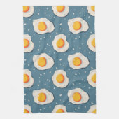 Frischeier auf blau geschirrtuch (Vertikal)