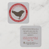 Frischeier auf Eierkarton, grau Visitenkarte (Vorne/Hinten)