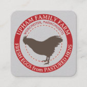 Frischeier auf Eierkarton, grau Visitenkarte (Vorderseite)