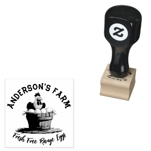 Frischeier, gezüchtet, mit Monogramm Gummistempel (Stempel)