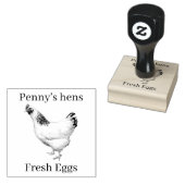 Frischeier Ihr Name Hühnerhennen V2 Briefmarke Eie Gummistempel (Stempel)