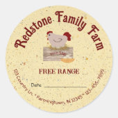 Frischeier nach Maß Runder Aufkleber (Vorderseite)