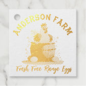 Frischeier Niedlich Hen Basket Monogram Egg Geschenkanhänger (Vorderseite)