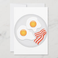 Frischeier und Bacon-Einladungen