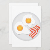 Frischeier und Bacon-Einladungen Einladung (Vorne/Hinten)
