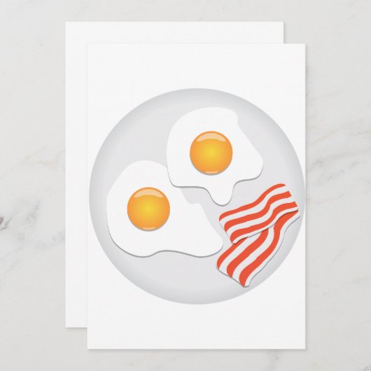 Frischeier und Bacon-Einladungen Einladung (Vorne/Hinten)