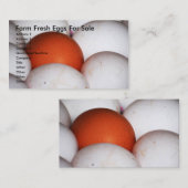 Frischeier zum Verkauf Visitenkarte (Vorne/Hinten)