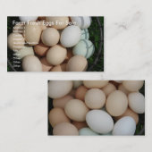 Frischeier zum Verkauf Visitenkarte (Vorne/Hinten)