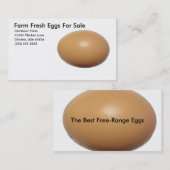 Frischeier zum Verkauf Visitenkarte (Vorne/Hinten)