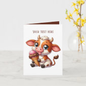 Frischeiskuh-Liebhaber Karte (Gelbe Blume)