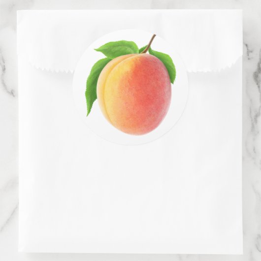 Frischer Aprikose Runder Aufkleber (Tasche)