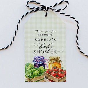 Frischer Bauer Markt Grown Baby Shower Geschenkanhänger