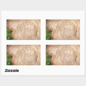 Frischer Baumstamm Rechteckiger Aufkleber (Blatt)