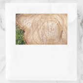 Frischer Baumstamm Rechteckiger Aufkleber (Tasche)