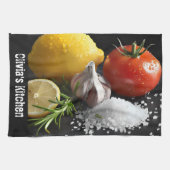 Frischer Bio gesunder Feinschmecker Geschirrtuch (Horizontal)